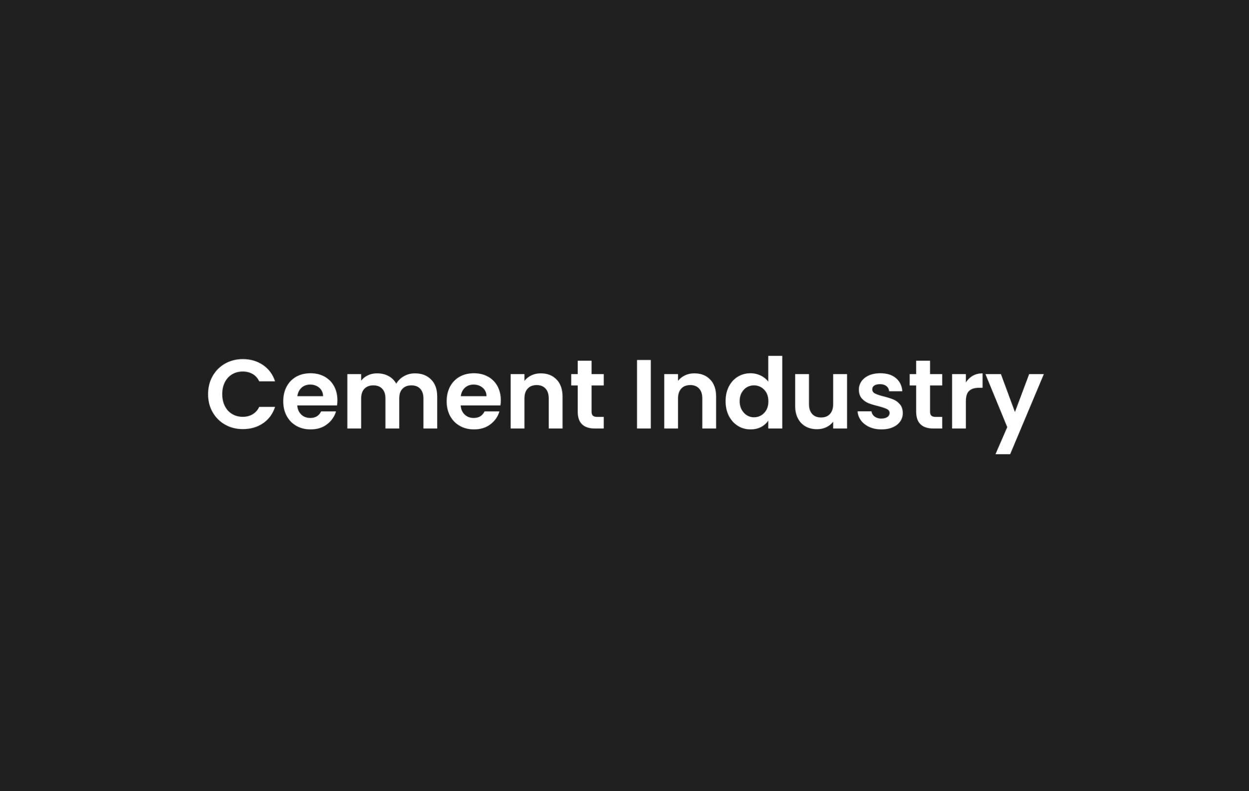 cement industry